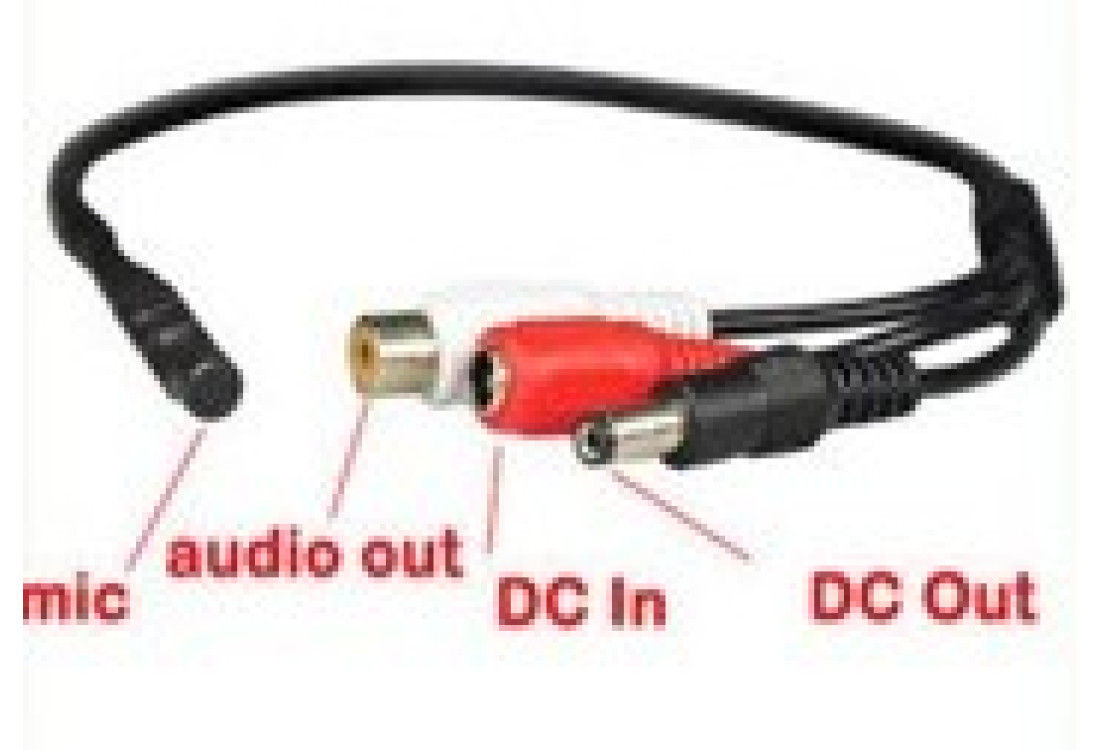 Mikrofon pro bezpečnostní DVR/NVR s předzesilovačem CCTV/AHD/CVI kamery MIC1