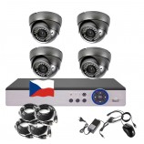 4CH 5MPx STARVIS AHD kamerový set CCTV EONBOOM VR4D - DVR s LAN a 4x venkovní dome kamera