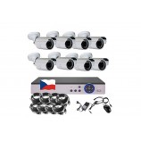 8CH 5MPx AHD kamerový set CCTV EONBOOM 8B - DVR s LAN a 8x venkovní bullet kamera